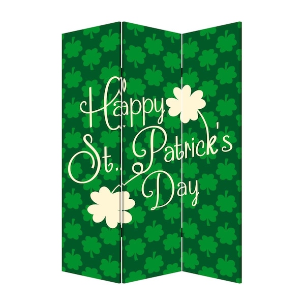 Palacedesigns 3 Panel Reversible Irish Art Room Divider Screen PA3647701 - main